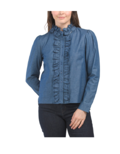 Image of sale on Long Sleeve Chambray Shirt