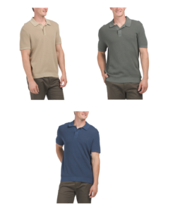 Image of sale on Cotton Textured Knit Sweater Polo