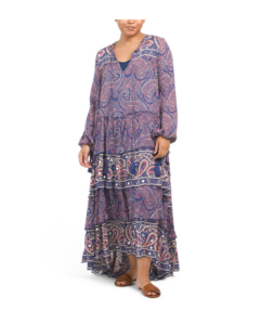 Image of sale on Robe Longue a Manches Longues Long Sleeved Maxi Dress