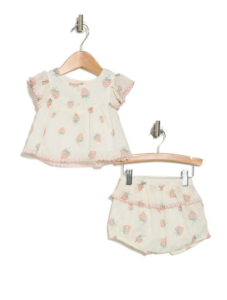 Image of sale on Swiss Dot Strawberry Top & Bloomers Set
