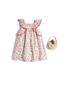 Image of sale on Toddler Girls Cherry Print Flutter Sleeve Dress