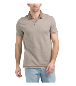 Image of sale on Short Sleeve Houndstooth Knit Jacquard Polo