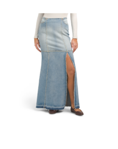 Image of sale on Column Denim Maxi Skirt