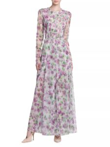 Image of sale on Floral Tulle Maxi Dress