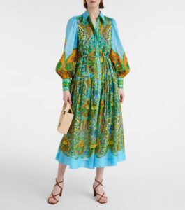 Image of sale on Sofie Floral Ramie Shirt Dress