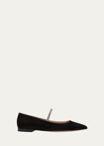 Image of sale on Suede Strass-band Ballerina Flats