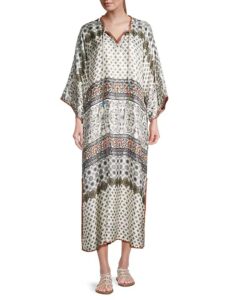 Image of sale on Corey Silk Shift Maxi Dress