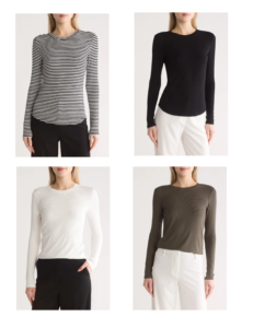 Image of sale on Long Sleeve Rib Knit T-shirt