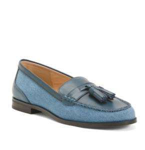 Image of sale on Leather Ariel Tassel Loafer
