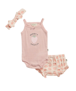 Image of sale on Pointelle Bodysuit, Bloomers & Headband Set