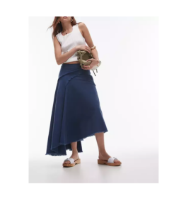 Image of sale on Washed Raw Seam Disjointed Asymmetric Skirt