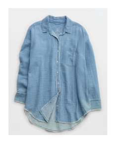 Image of sale on Aerie Pool-to-party Cover Up Shirt