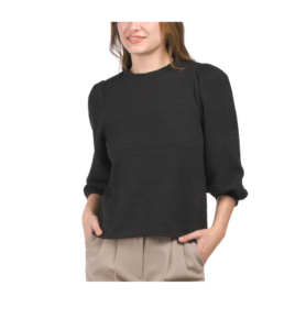 Image of sale on Petite Puff Sleeve Pull over Top