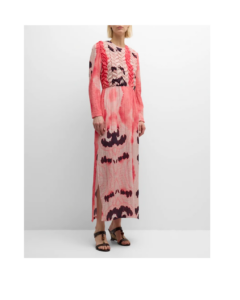 Image of sale on Paloma Smocked Abstract-print Maxi Dress