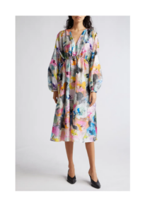 Image of sale on Veroma Floral Long Sleeve Midi Dress