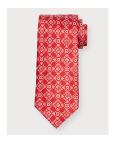 Image of sale on Men’s Medallion Jacquard Silk Tie