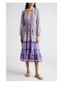 Image of sale on Astrid Floral Long Sleeve Cotton Dress