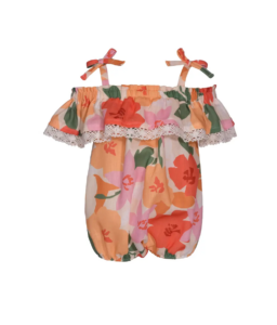 Image of sale on Bow Cold Shoulder Bubble Romper
