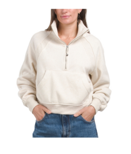 Image of sale on Raglan Sleeve Half Zip Sweatshirt