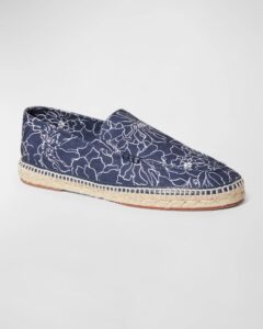 Image of sale on Men’s Seaside Walk Floral Linen Espadrilles