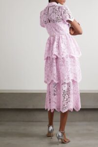 Image of sale on Tiered Guipure Lace Midi Dress