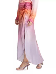 Image of sale on Tatum Silk-blend Ombré Maxi Skirt