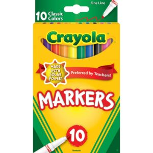 Image of sale on Crayola Fine Line Markers, Classic Colors, 10 Count