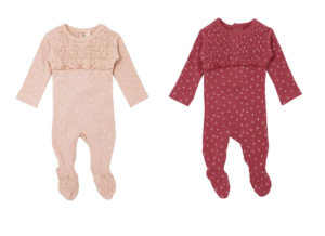 Image of sale on Organic Cotton Smocked Footie