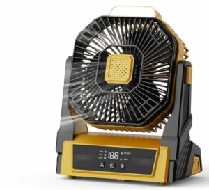 Image of sale on Camping Fan with Led Lantern, 20000mah Rechargeable Battery Operated Outdoor Tent Fan