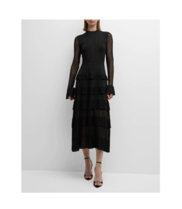 Image of sale on Piper Knit Maxi Dress with Tiered Ruffle Detail