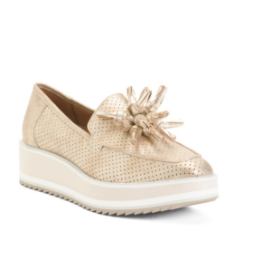 Image of sale on Gracelyn Perforated Tassel Leather Loafers