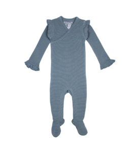 Image of sale on Rib Organic Cotton Wrap Footie