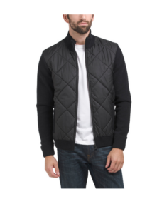 Image of sale on Wool Blend Arch Diamond Quilt Knit Jacket