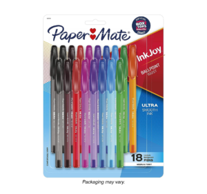 Image of sale on Ballpoint Pens, Medium Point (1.0mm), Assorted, 18 Count