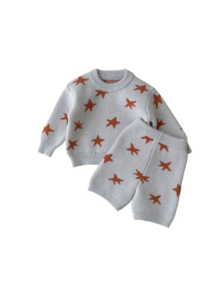 Image of sale on Zuri Star Pattern Crewneck Sweater & Pants Set