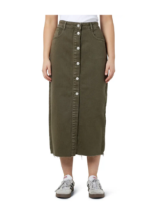 Image of sale on Sira High Waist Stretch Denim Midi Skirt