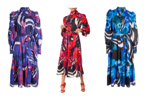 Image of sale on Adele Floral Print Long Sleeve Midi Dress