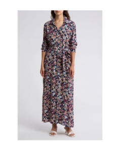 Image of sale on Floral Long Sleeve Shirtdress