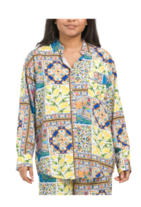 Image of sale on Printed Button Down Top