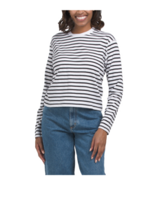Image of sale on Classic Jersey Stripe Long Sleeve Top
