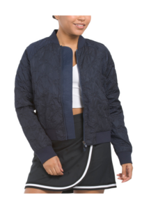 Image of sale on Rib Collar Embossed Bomber Jacket