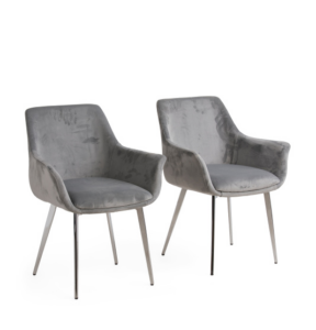 Image of sale on Velvet Dining Chair with Chrome Base