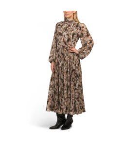 Image of sale on Pleated Floral Maxi Dress