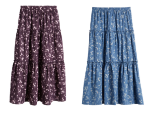 Image of sale on Kids’ Floral Print Tiered Skirt