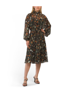 Image of sale on Floral Mock Neck Dress