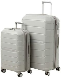 Image of sale on Samsonite Freeform Hardside Expandable with Double Spinner Wheels, 2-piece Set (21/28), Light Grey