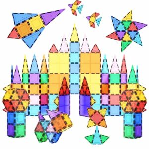 Image of sale on Picassotiles 100 Piece Set 100pcs Magnet Building Tiles Clear Magnetic 3d Blocks Construction Playboards, Creativity Beyond Imagination, Inspirational, Recreational, Educational Conventional