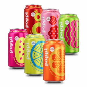 Image of sale on Poppi Sparkling Prebiotic Soda, Beverages W/apple Cider Vinegar, Seltzer Water & Fruit Juice, Fun Favorites, 12oz (12 Pack) (packaging May Vary)