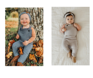 Image of sale on Rib Organic Cotton Ruffle Romper