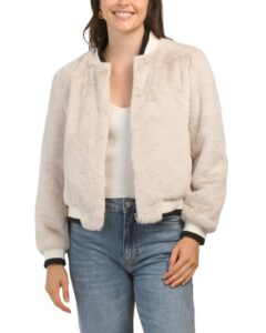 Image of sale on Essential Faux Fur Bomber Jacket